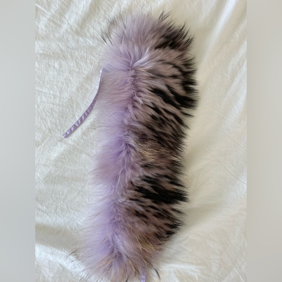 NWOT Les Copains Lavender Down Jacket with Removable Fur Collar Size 42/6 - Picture 9 of 13